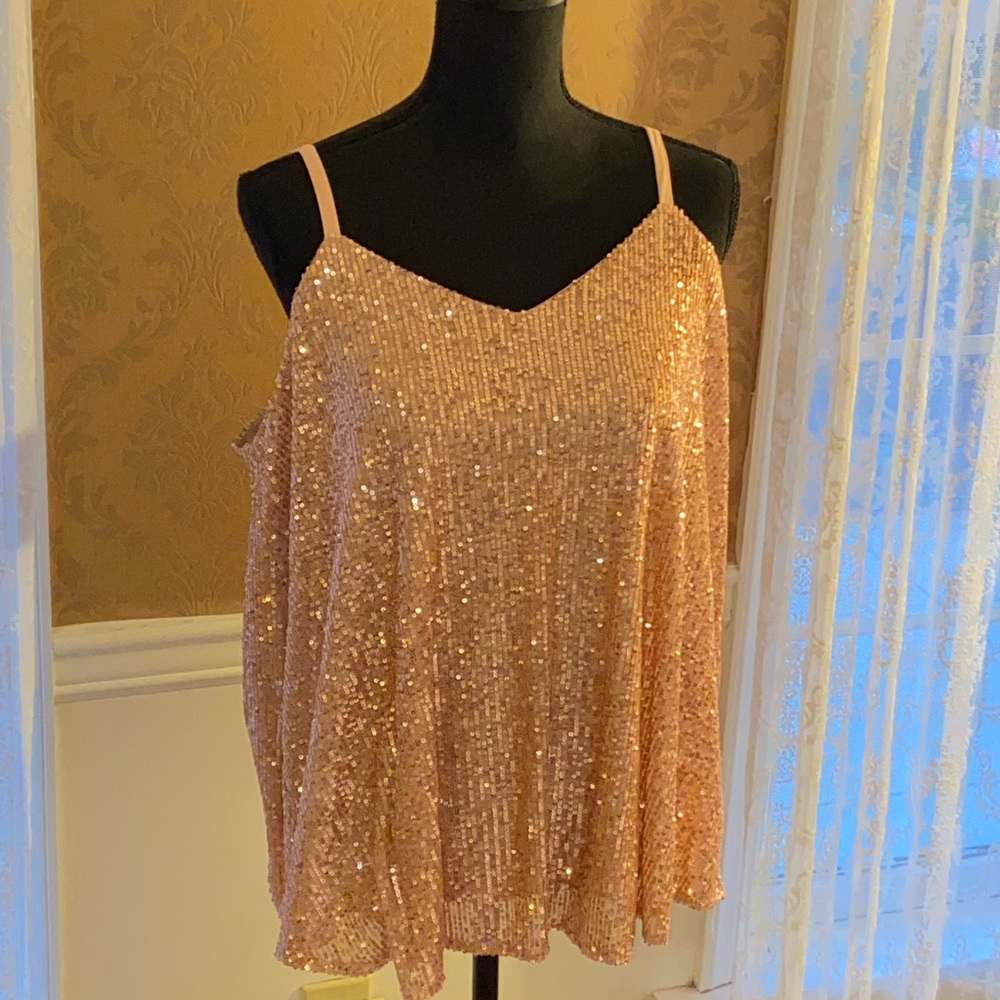 TORRID size 0 (12) pink sequin swing tank